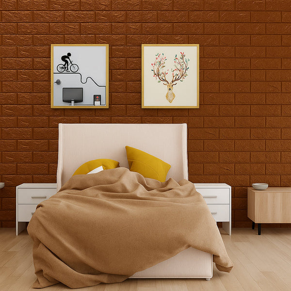 Wallpaper 3D Foam Wallpaper Sticker Panels (76 x 70 Cm / 1 Pc)