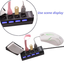 4-port USB hub with Atulya Marketplace switches and LED indicators