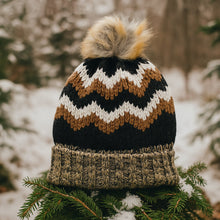 Winter Woolen Knitted Black Inside Fur Beanie Cap (1 Pc / Mix Design & Color)