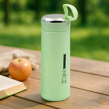 Water bottle 400ml leak proof, glass water bottle with daily water intake for gym and children, Nice Bottle (1 pc /Mix Color)
