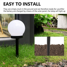 Solar-Powered LED Garden Globe Pathway Light (1 Pc)