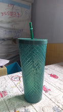 Cup with Straw &  LED Lighting Reusable Matte Studded Tumbler with Leak Proof Lid Water Cup Travel Mug Coffee Ice Water Bottle Double Walled Insulated Tumbler BPA Free (1 Pc)