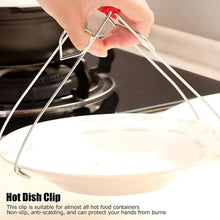 Heavy-Duty Stainless Steel Kitchen Dish Plate Bowl Vessel Gripper Tong (1 Pc)